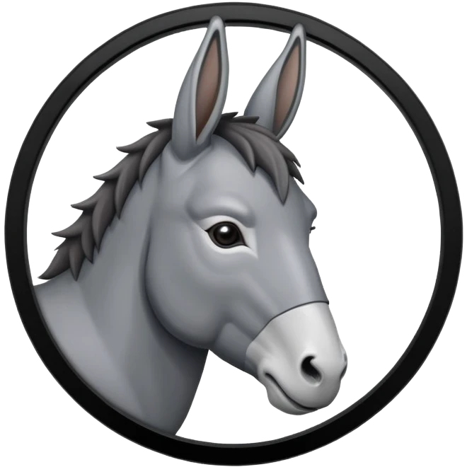 Democratic Party Donkey but in a Game Of Thrones Intro Sigil Form - in a square picture frame emoji