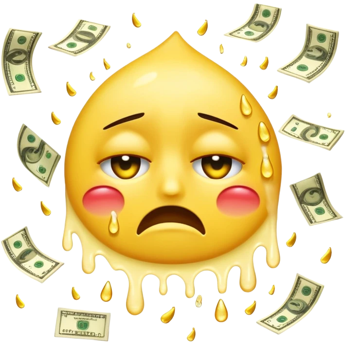crying emoji with money emoji