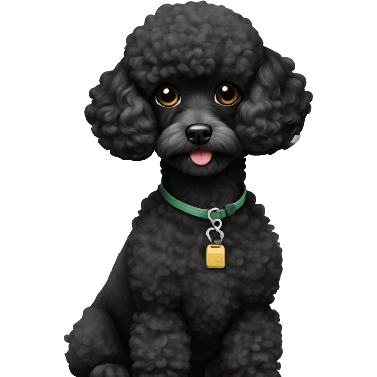 black toy poodle smoking emoji
