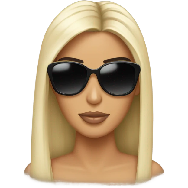 Kim Kardashian with sunglasses emoji