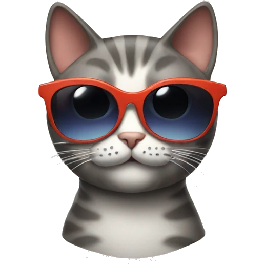 Cat with sunglasses emoji
