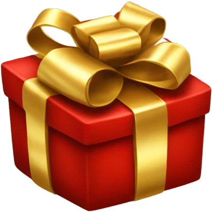 gift gold add red bow emoji
