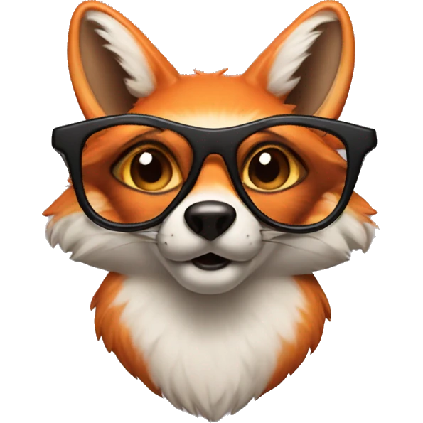 fox with glasses emoji