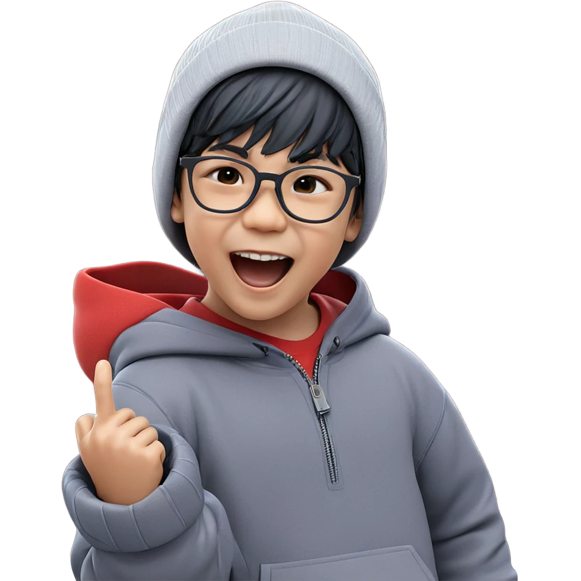 boy with hat and glasses emoji