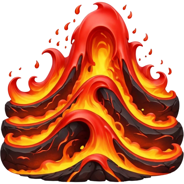 red lava wave emoji