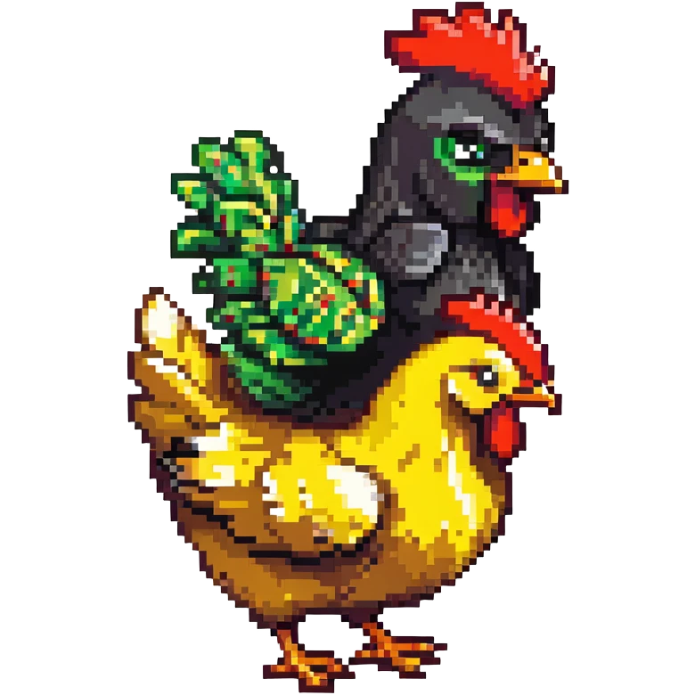 creeper riding a chicken emoji
