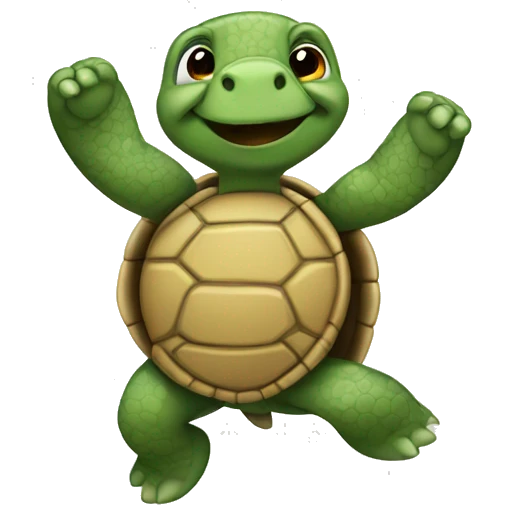 Turtle dancing emoji