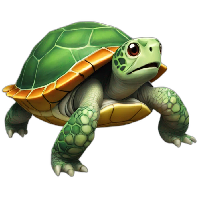 Luffy sur une tortue emoji