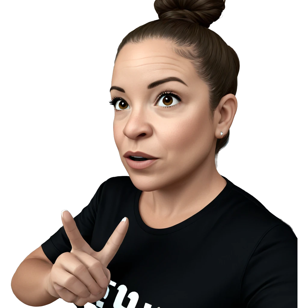 girl in black shirt emoji