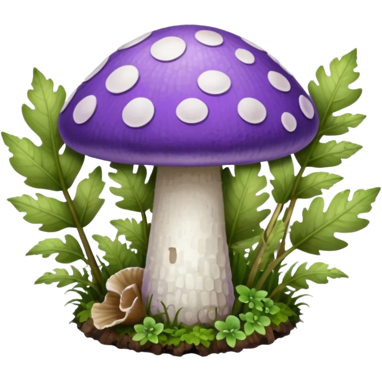 cogumelo roxo e branco emoji