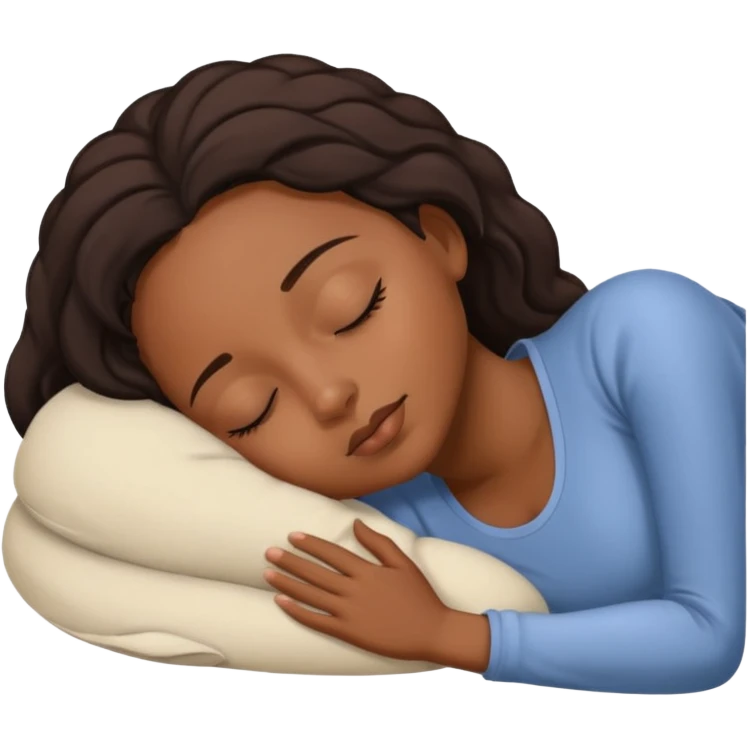 black woman sleeping emoji
