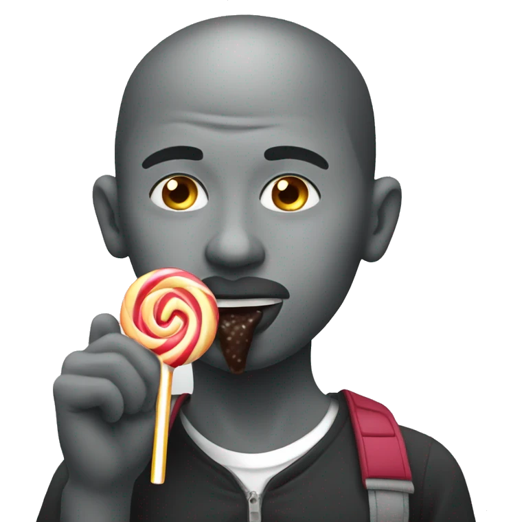Man sucking lollipop  emoji