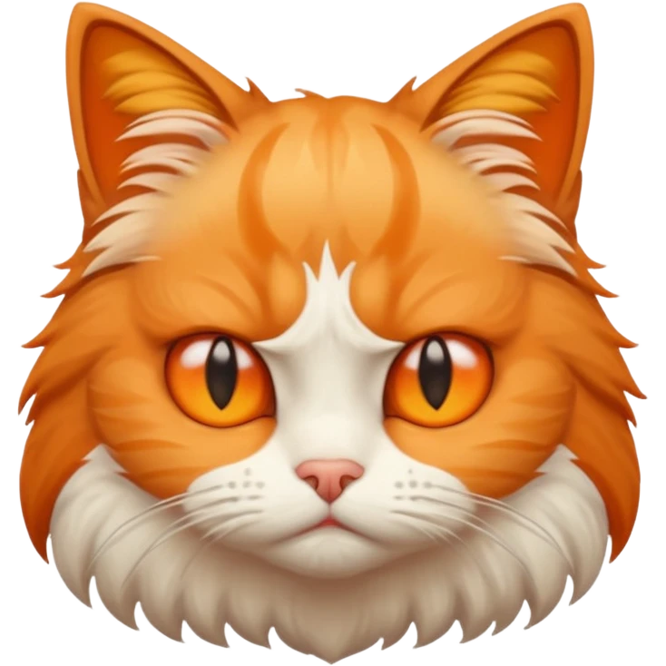 a cat is sad and mad emoji