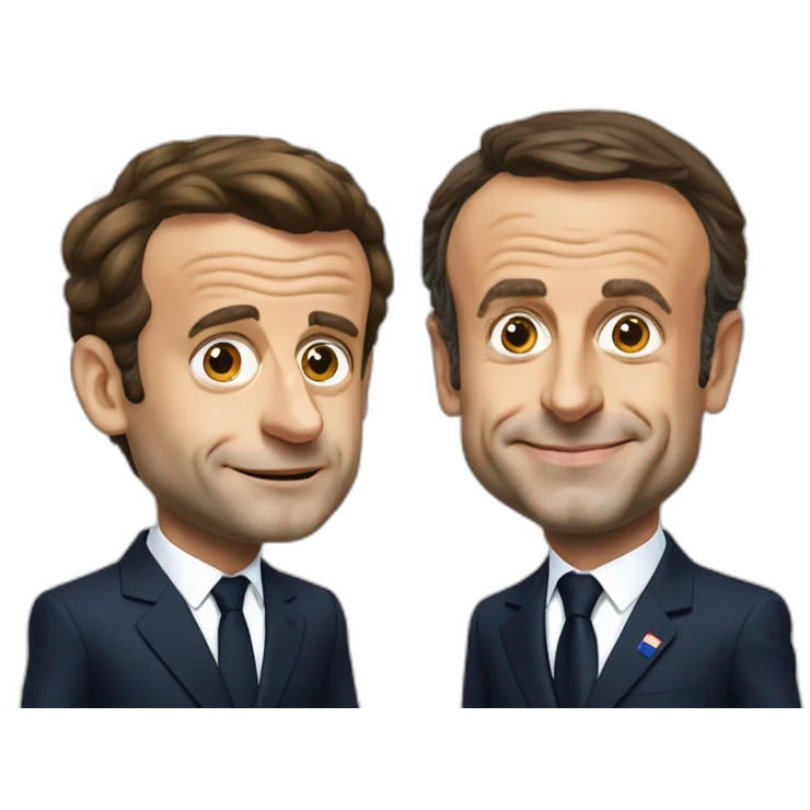 Emmanuel Macron swap face with Sarkozy emoji