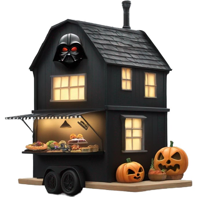 Realistic Darth Vader’s haunted dream house built food truck  emoji