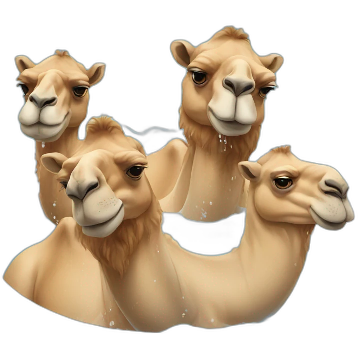 Camels in jacuzzi emoji