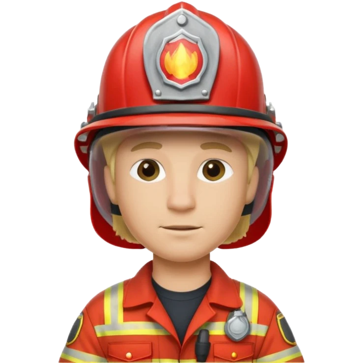 blonde haired fireman emoji