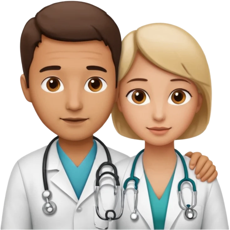 doctor touching patients neck emoji