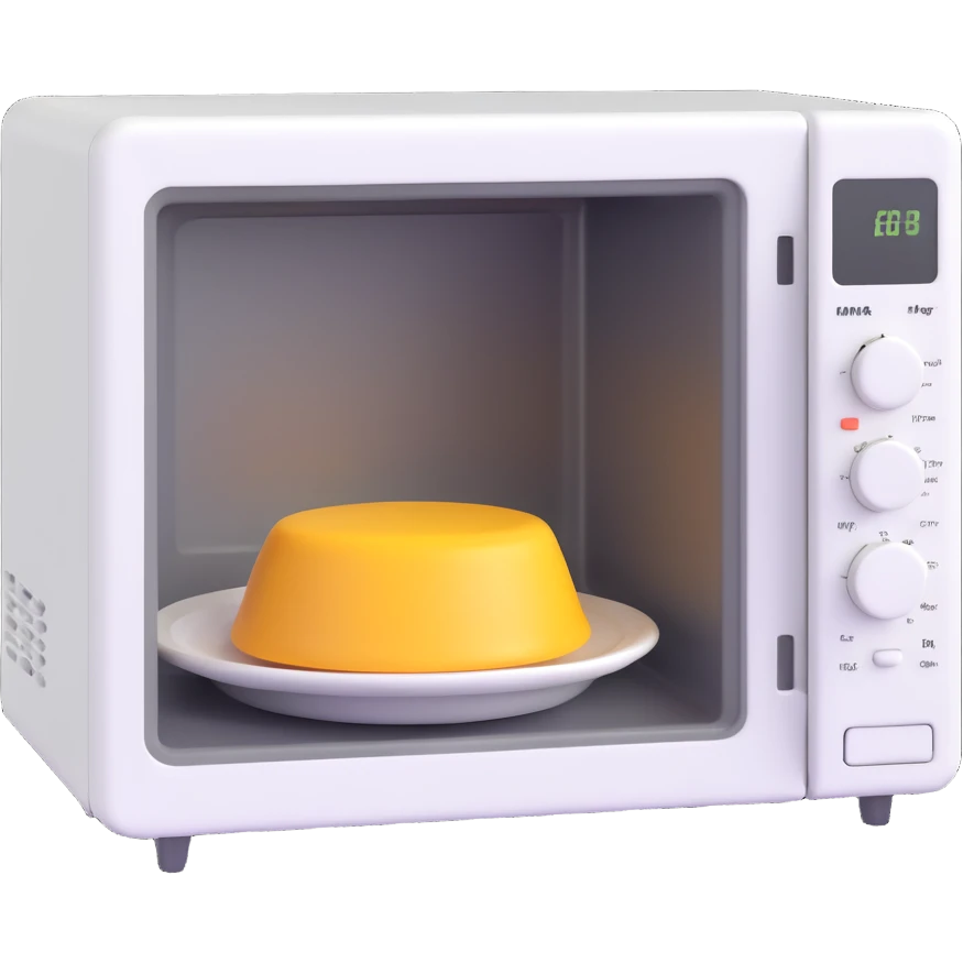 microwave with kitchen utensils emoji
