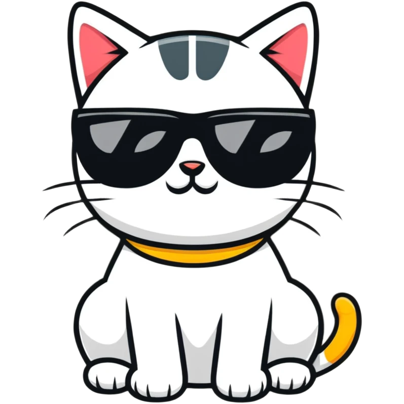 Cat wearing sunglasses emoji