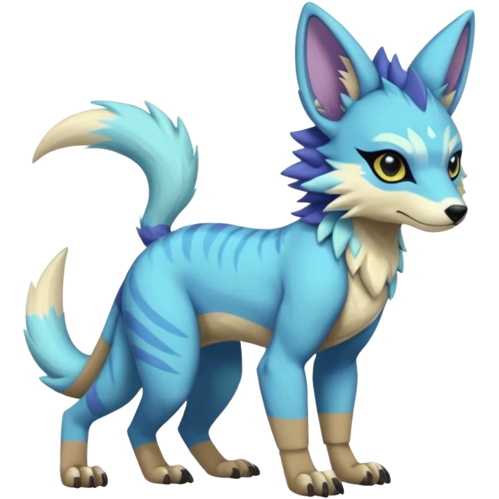Edgy shiny exotic colorful smooth soft pastel modern anthro furry vernid-trico-Protogen-Primagen-WereGarurumon-hybrid by Falvie, LiLaiRa, AngieWolf emoji