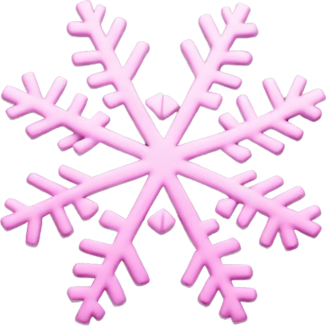 Pink snowflake emoji