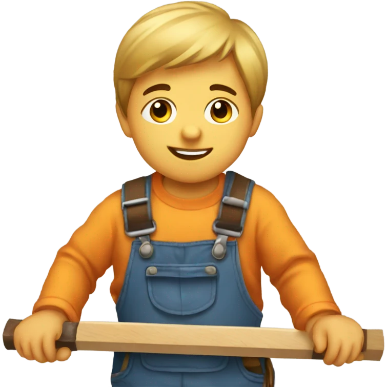 Toddler woodworking emoji