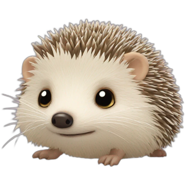 Hedgehog with embroidery emoji