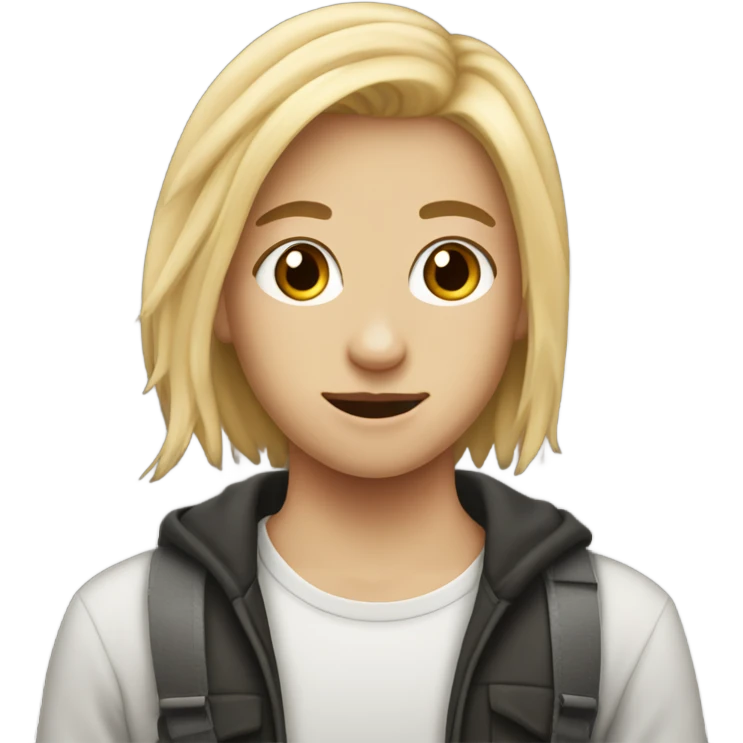 Blonde Teenage girl who loves a boy named Adam  emoji