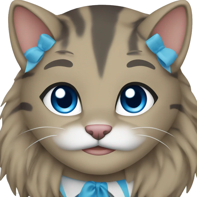 wildcat for school homecoming school colors are blue and light blu emoji