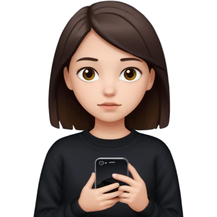 dramatic teenager holding a phone emoji