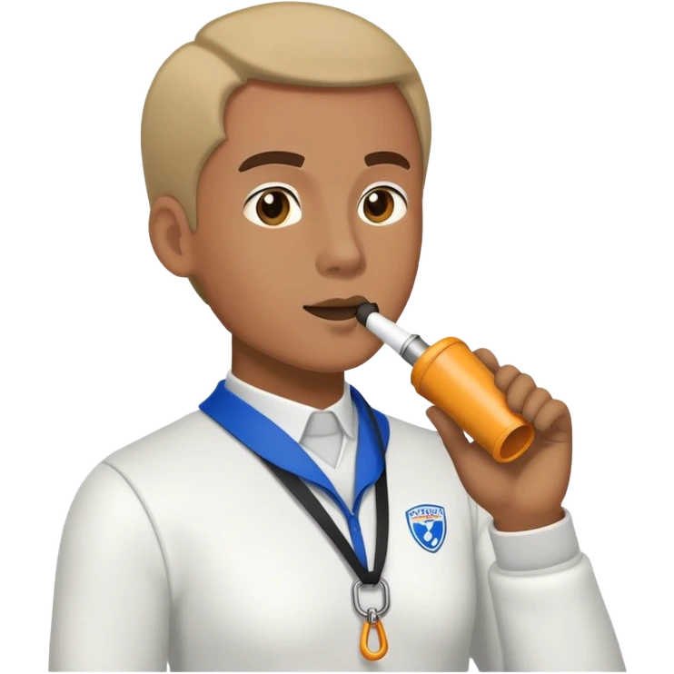 Phys Ed Teacher with a whistle emoji