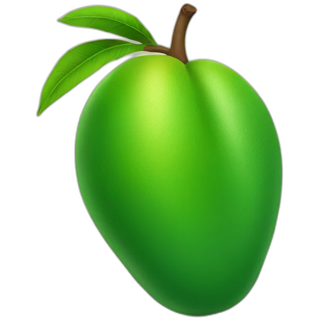 A green mango emoji