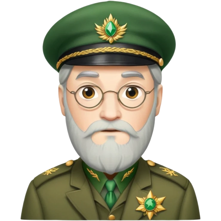 Dumbledore green beret hat with decoration pattern emoji