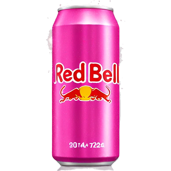 pink redbull with a sparkle emoji