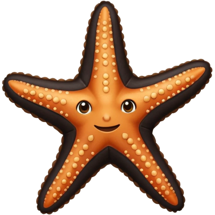 Starfish Dressed in black leather wear emoji