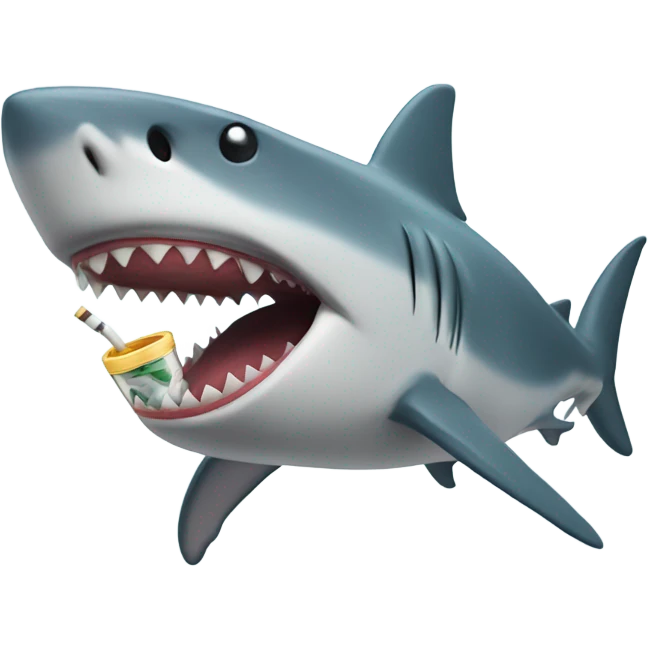 Shark smoking a joint  emoji