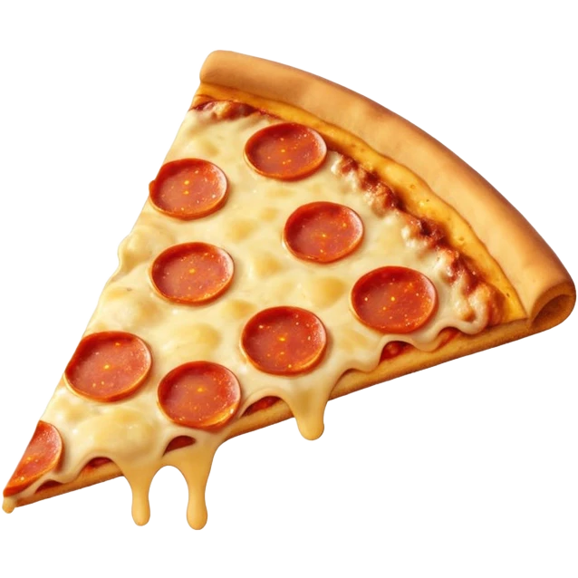 slice of pizza, classic style, gooey cheese, pepperoni, appetizing, simple background emoji