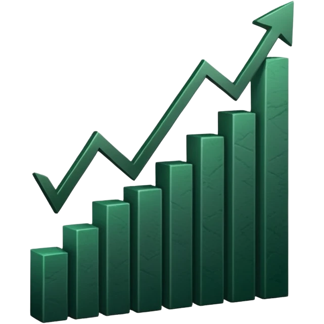 dark green growth graph emoji