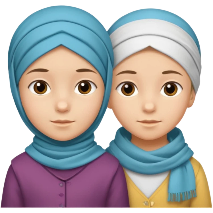 )پسر بچه 11 ساله و دختر بچه 6 ساله برادر و خواهر مهربان (دختر بچه مقنعه دارد emoji