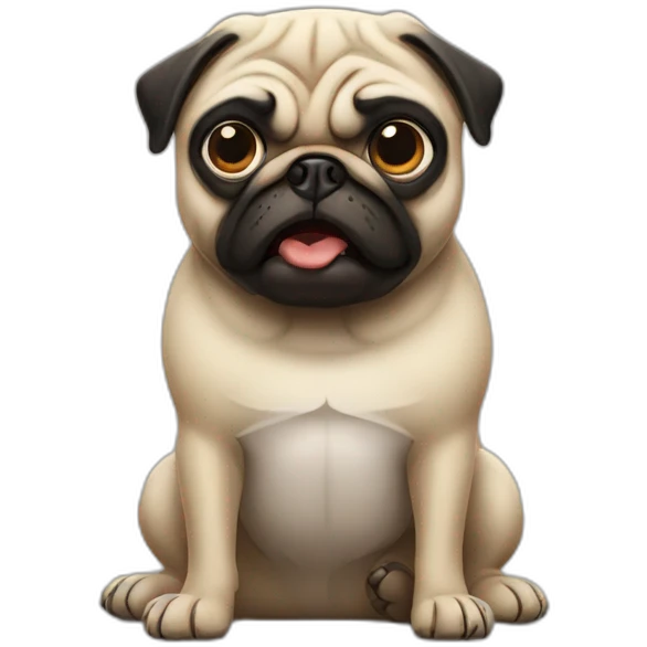 Angry pug emoji