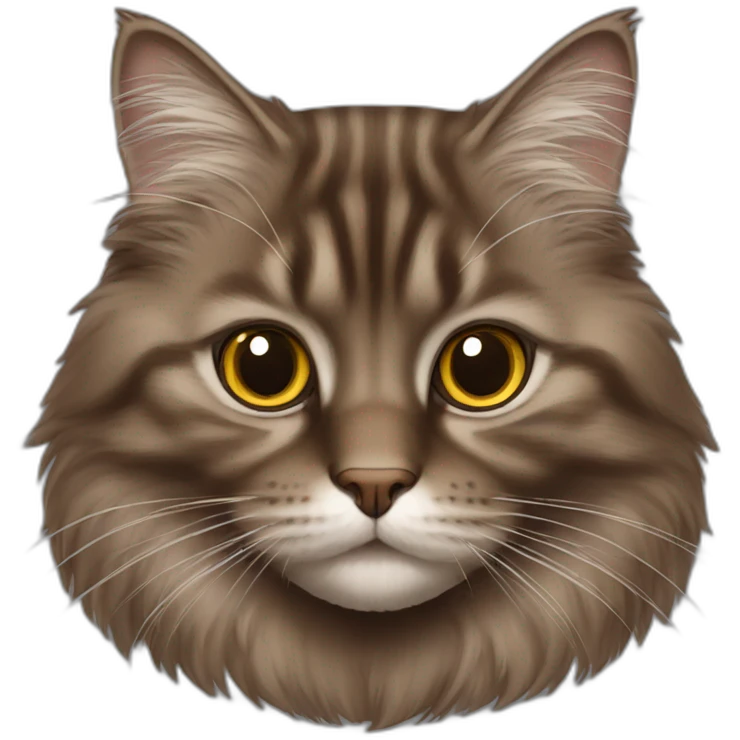 Dark Brown Siberian cat emoji