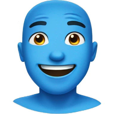 total blue color smile emoji