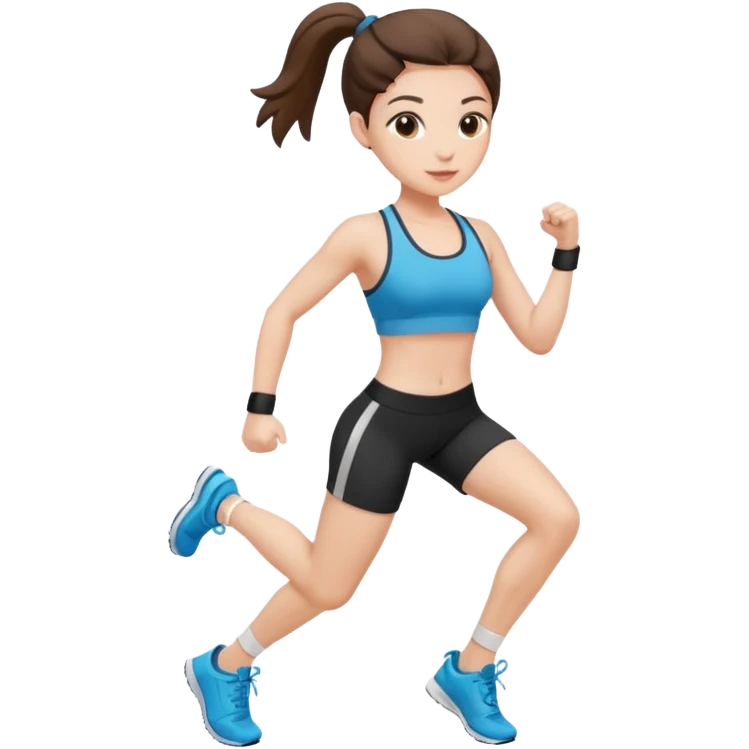 Una chica aestetic haciendo ejercicio  emoji