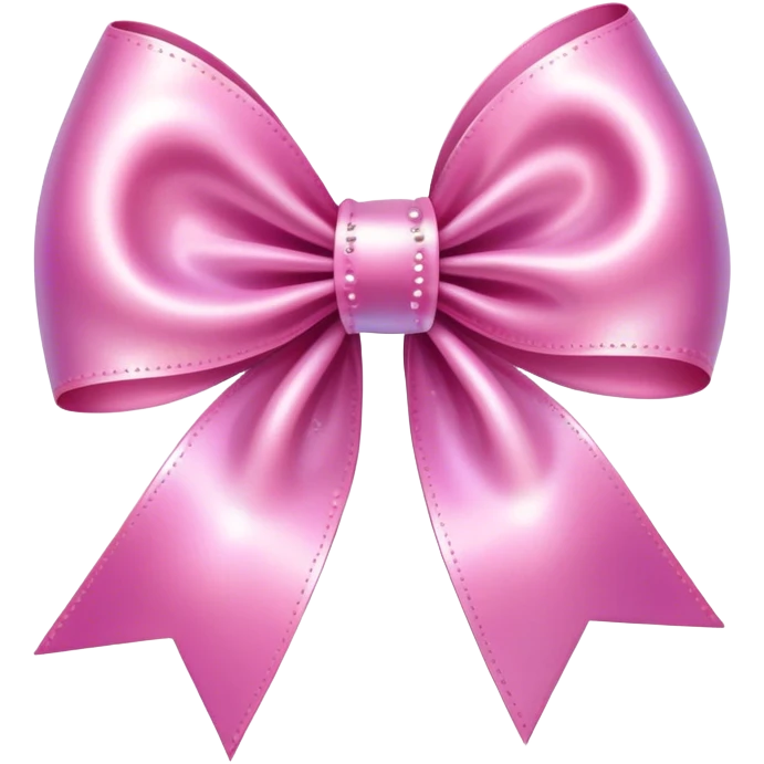 Pink bow with bubbles emoji