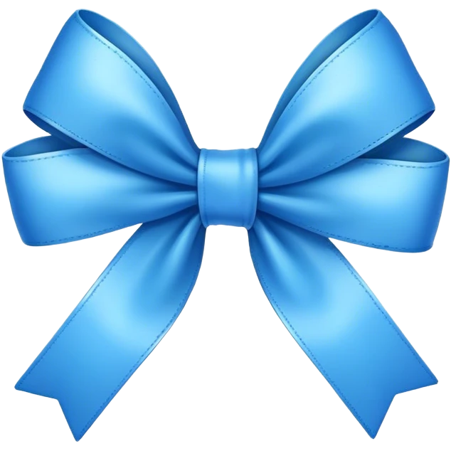 blue bow emoji