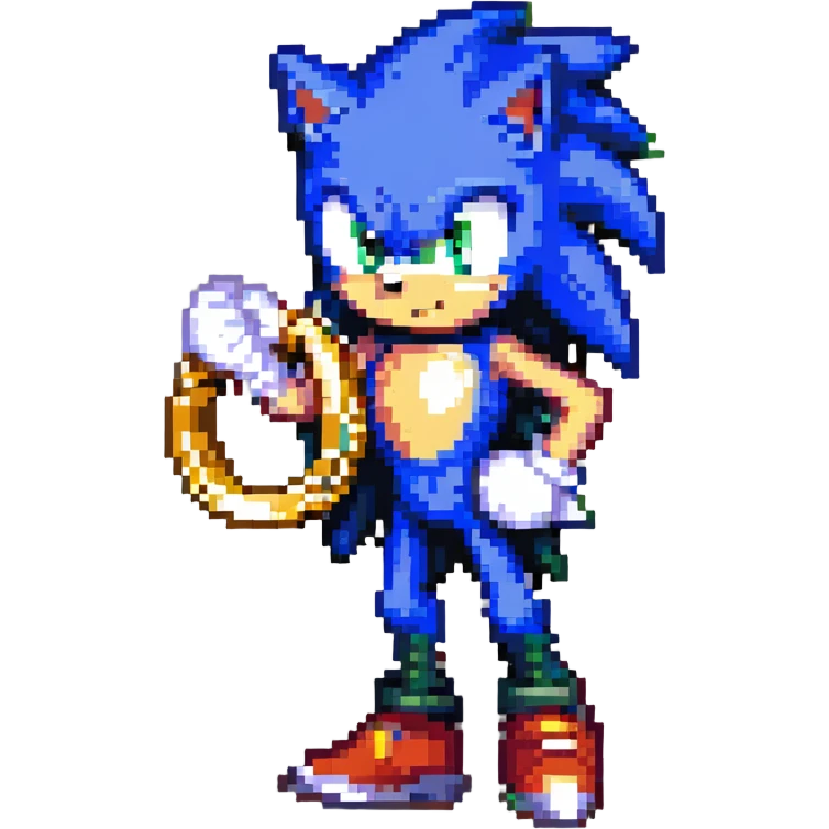 Sonic with golden ring emoji
