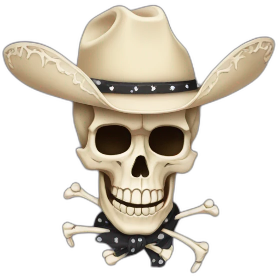 cowboy skeleton bandana emoji