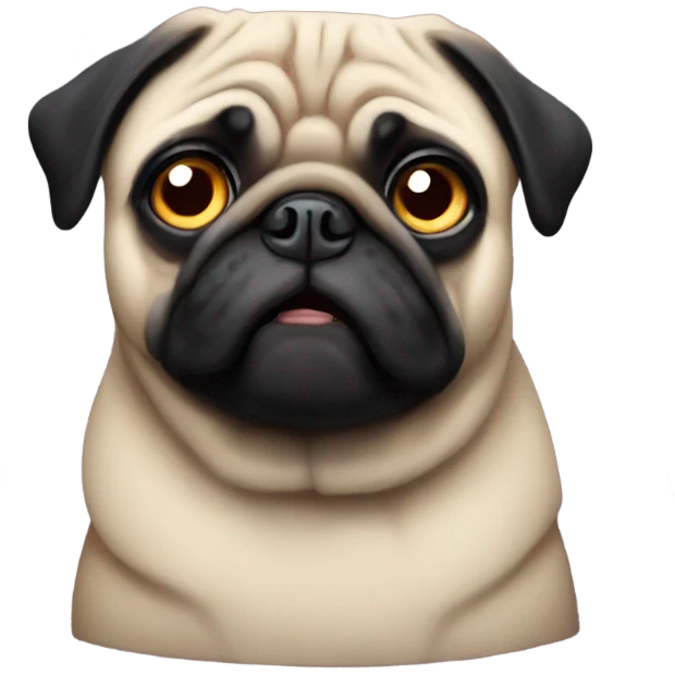 Pug watching fireworks emoji