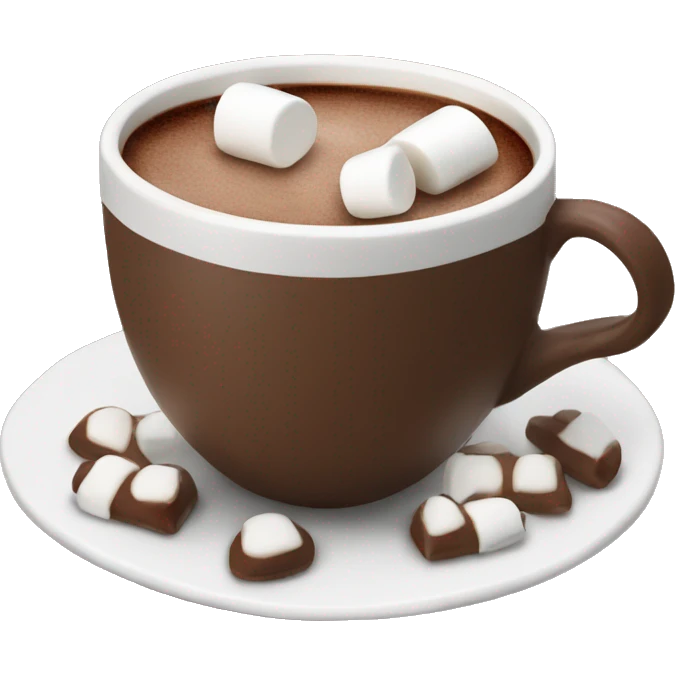 Hot chocolate with marshmallows Christmas themed  emoji